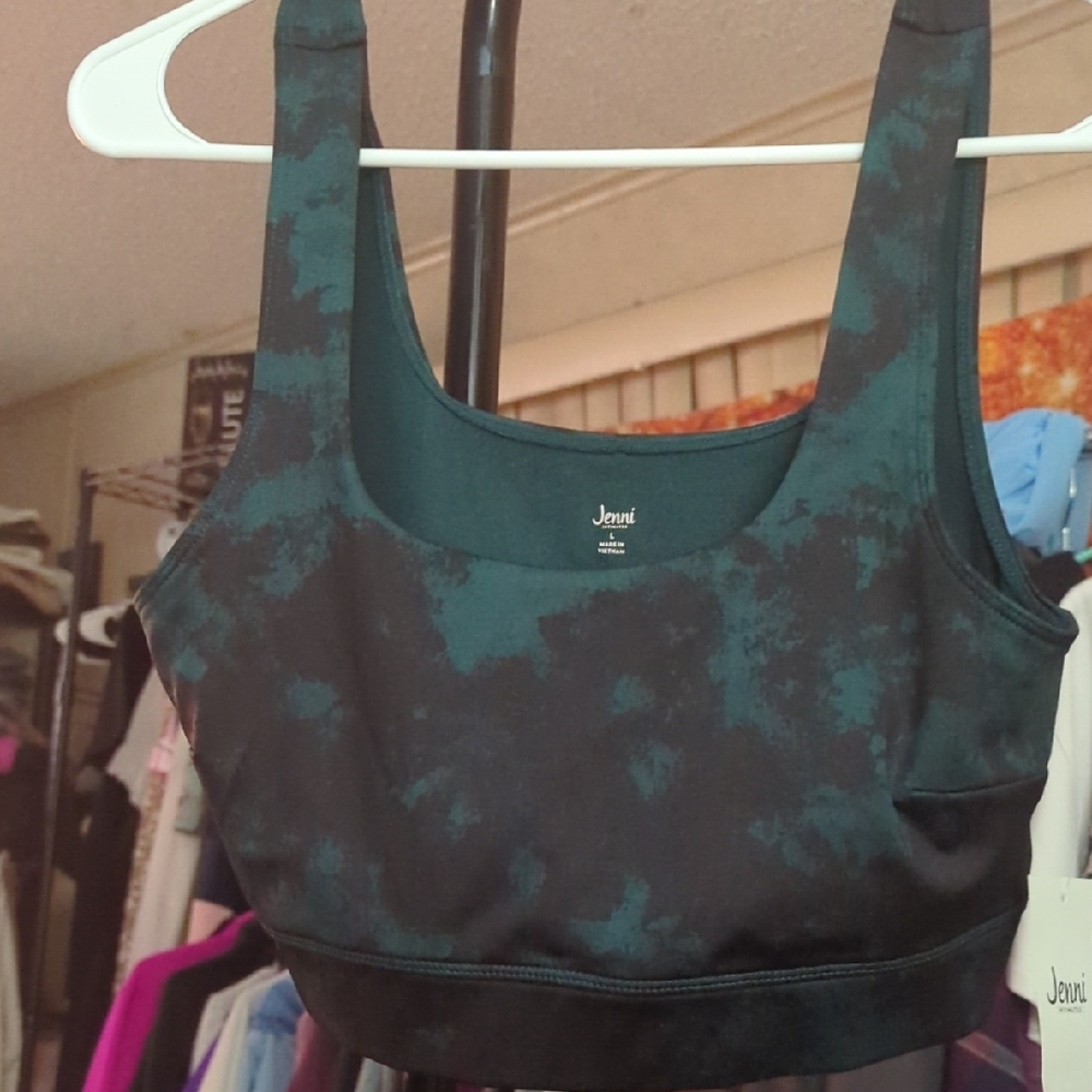 Jenni Black and Green Sports Bra